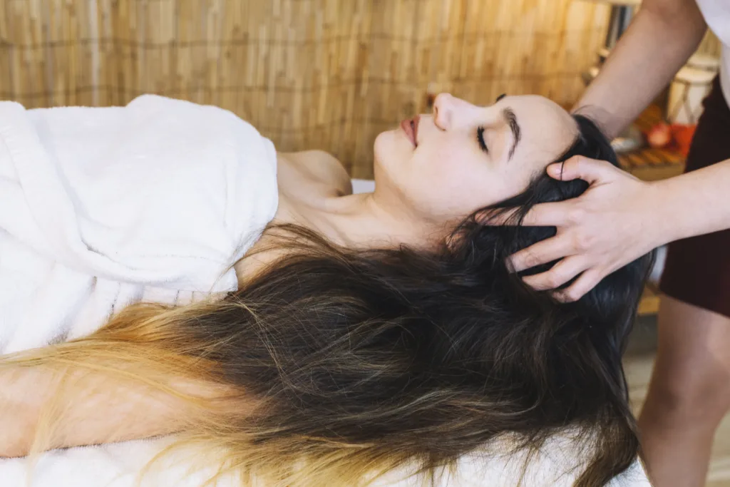 Rosemary Oil Scalp massage for Hair Growth
