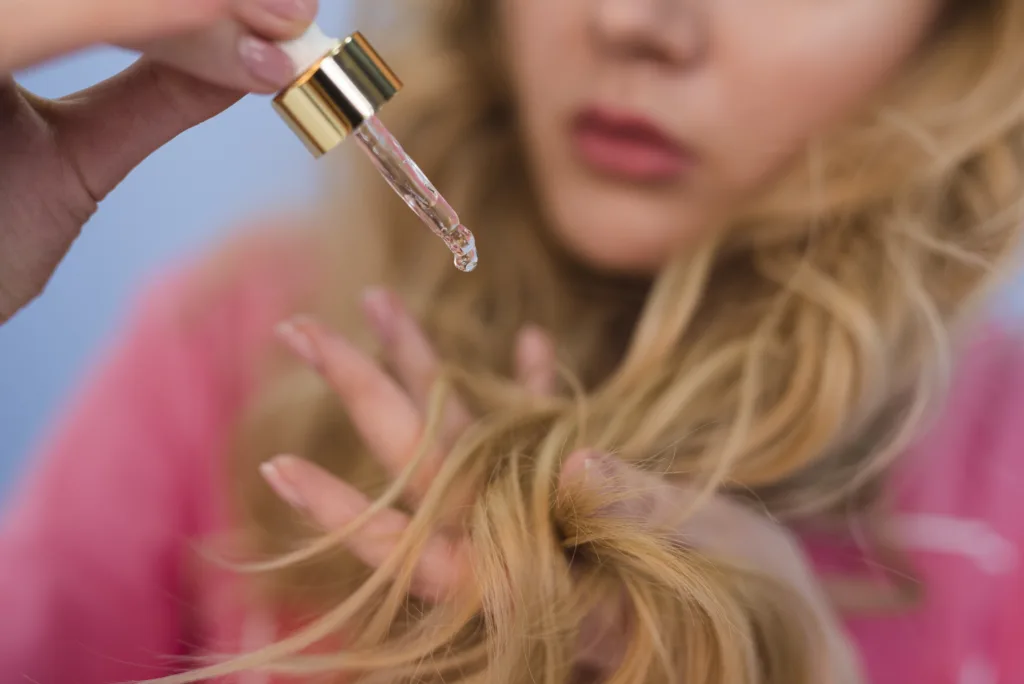 Direct Application of Peppermint oil for hair growth