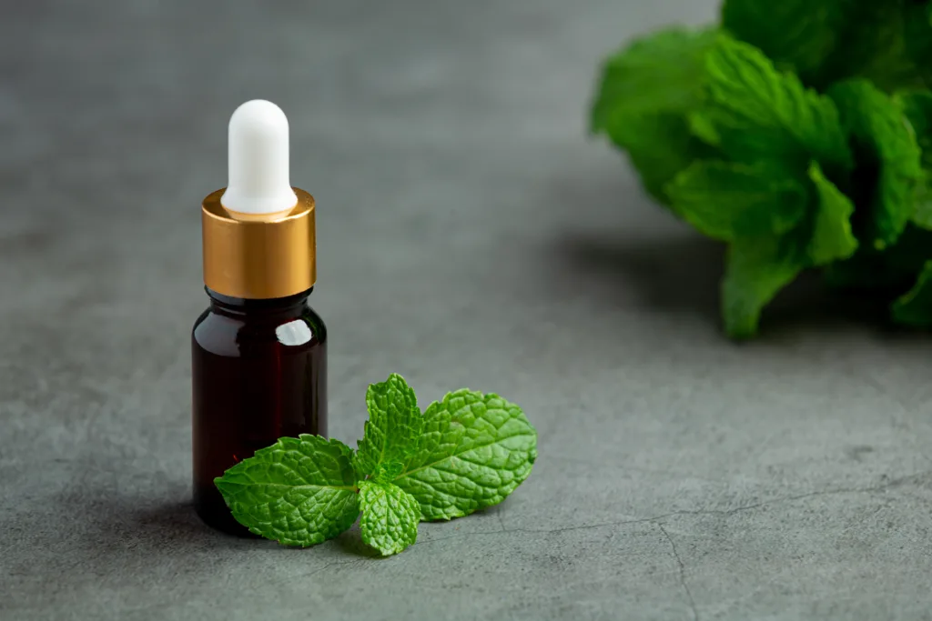 Essential peppermint oil for hair