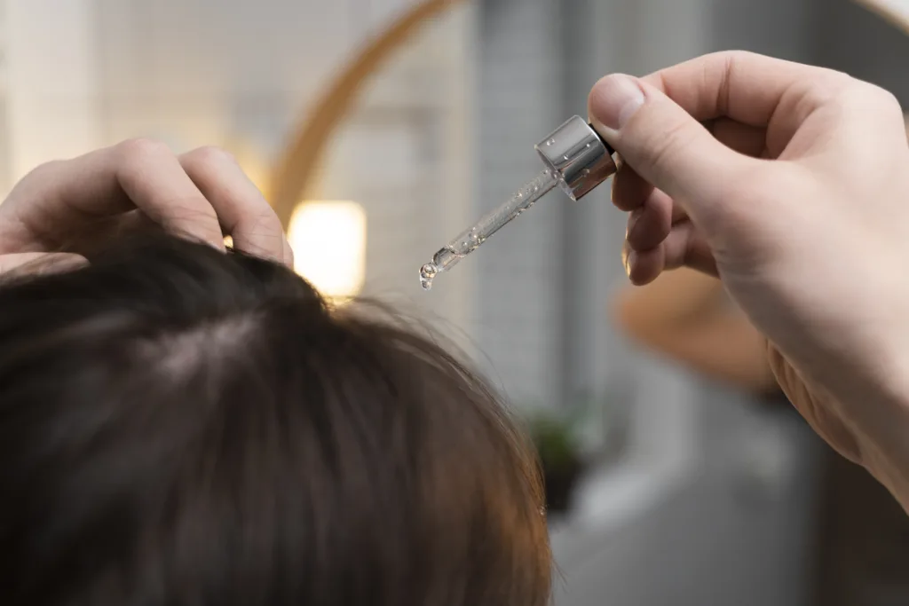 head massage with natural oils